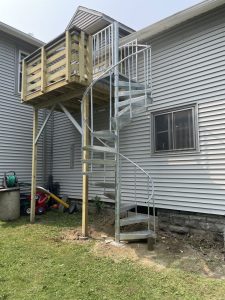 Zip ties helped hold the railing to the balusters temporarily.